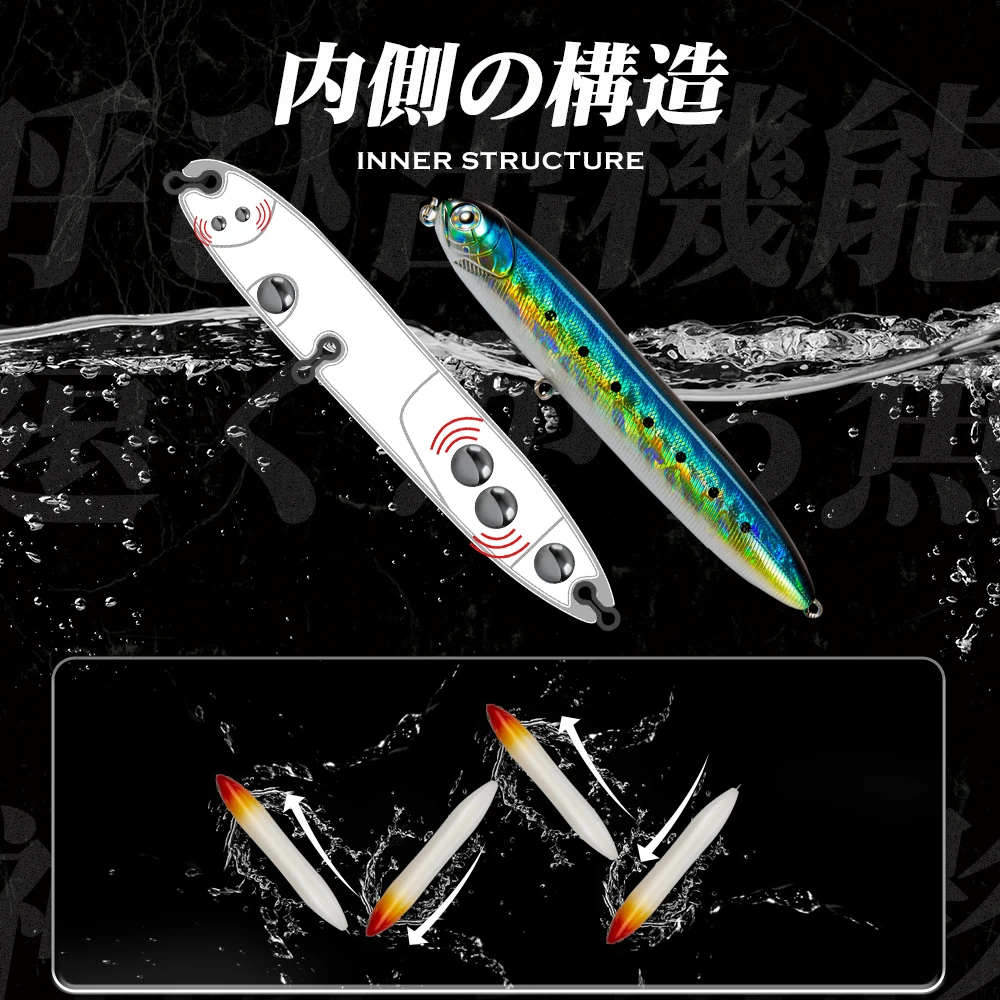 Hunthouse-señuelo duro de pesca, cebo de manivela de lápiz Minnow, 6cm-14cm, Jerkbait flotante de hundimiento, agua salada para trucha lubina - imagen 3