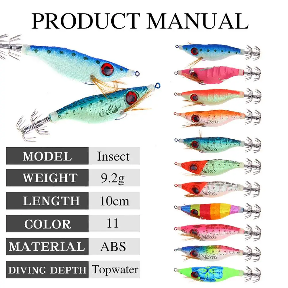 Señuelos de Pesca luminosos de 9,2g/10cm con gancho de doble capa, cebo de pesca colorido Premium, anzuelo de plantilla de pesca, cebo Artificial - imagen 4