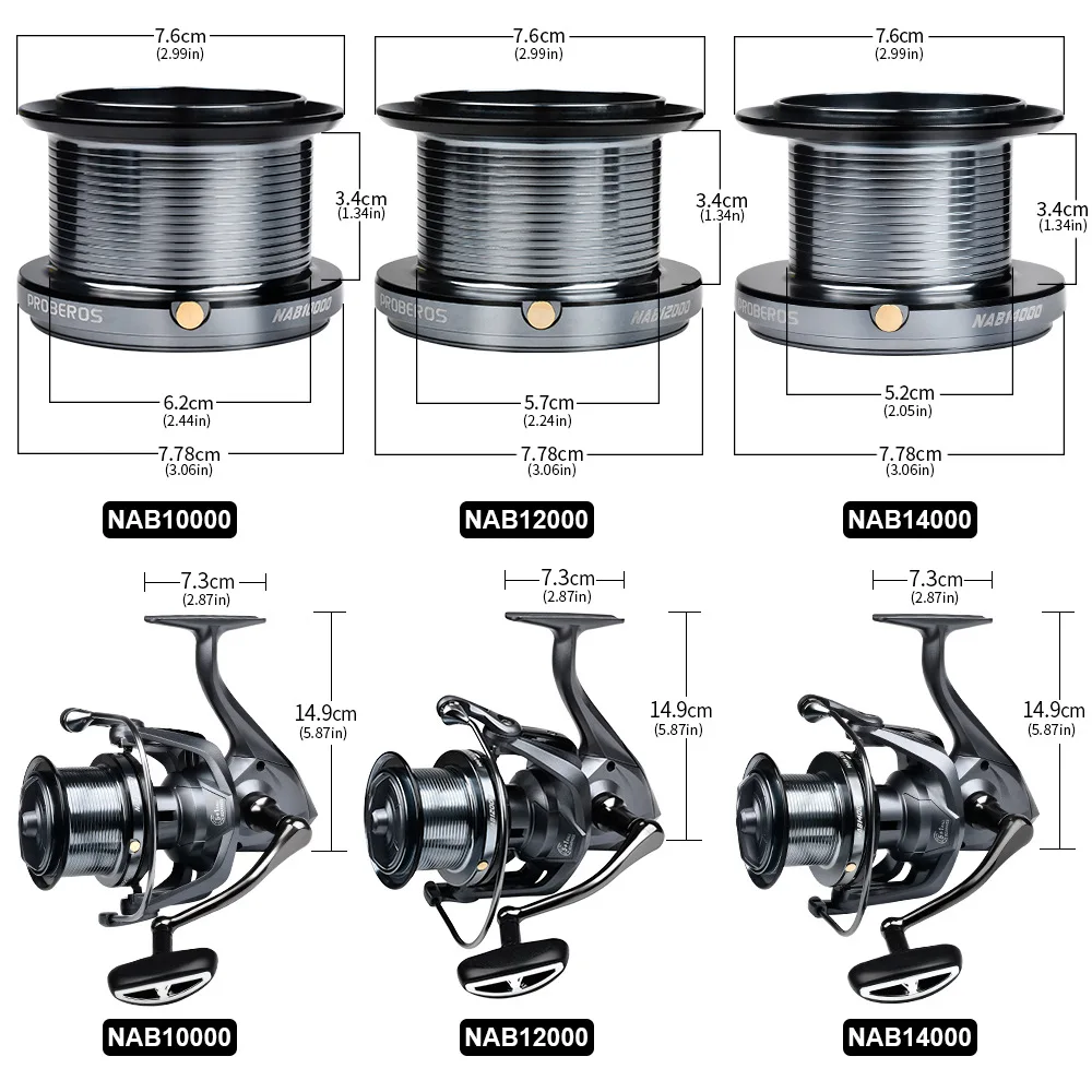 PROBEROS 5 + 1BB rodamientos de bolas 18Kg/39,7LB potencia máxima rodamientos de acero inoxidable sistema de accionamiento 4,8:1 carrete giratorio de pesca - imagen 4