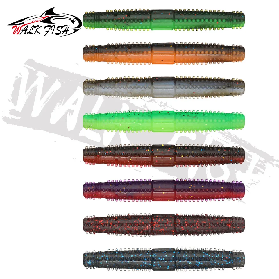 WALK FISH-Señuelos de Pesca flotantes, 8 piezas, Fat Finesse Worm Tpr Ned, 7cm, 3,45g, Swimbait, Bass Pike - imagen 5