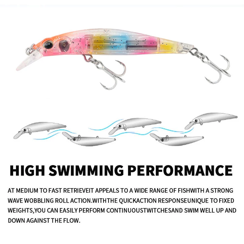 Shynapack 80S hundimiento Minnow señuelo de pesca de agua salada 80mm 9g trucha grande Lucio lubina río lago cebos duros Jerkbait - imagen 4