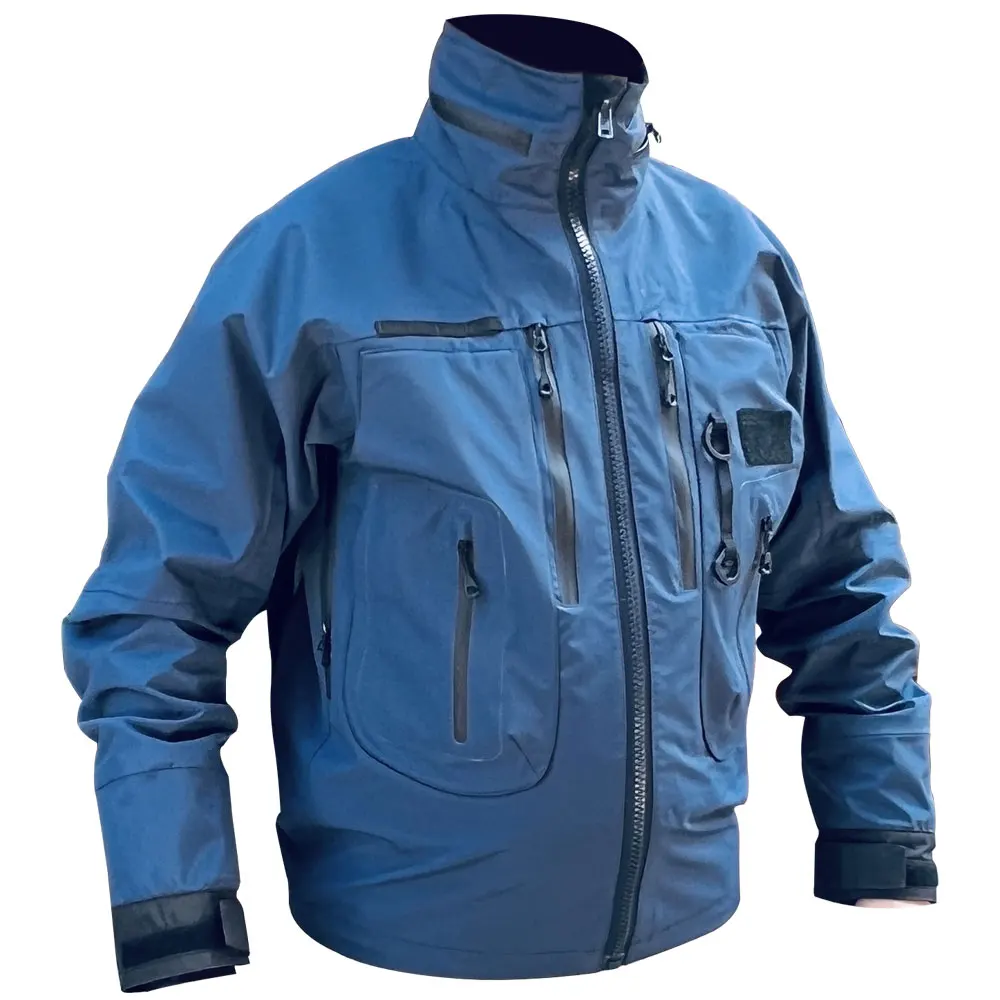 Chaqueta impermeable transpirable de 3L para la lluvia, ropa de exterior con capucha para pesca con mosca, caza, kayak, senderismo, navegación - imagen 3