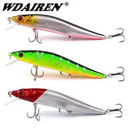 Señuelo Minnow Crankbait Wobbler 3D Ojos Flotante para Lucio
