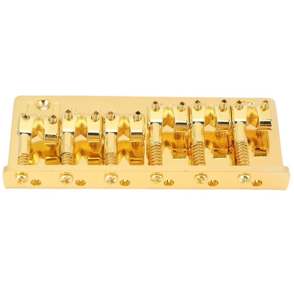 Puente bajo 6 cuerdas zinc – Sillines ajustables plata negro oro - imagen 2