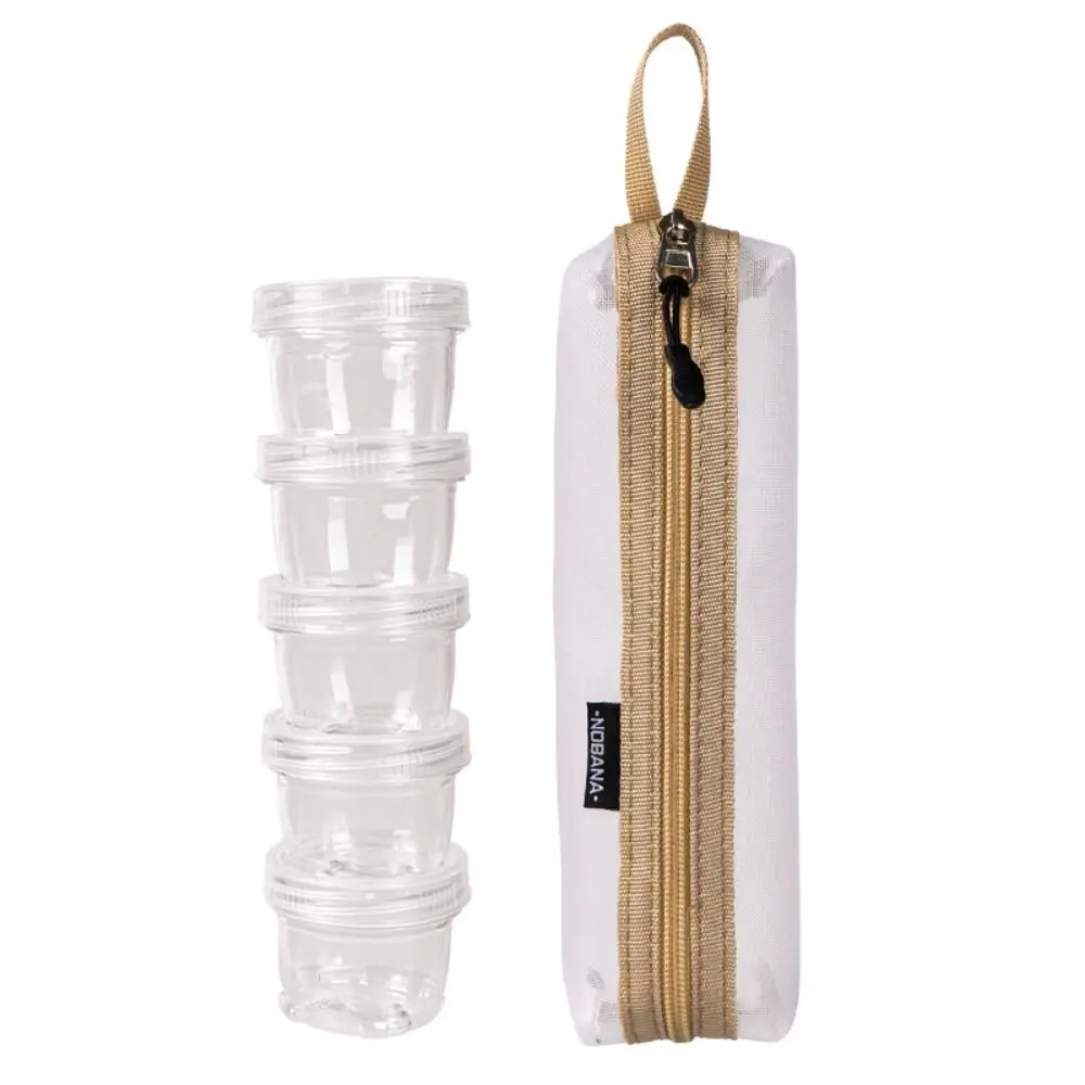 Juego de especias transparente para acampada, soporte para botellas de condimentos, contenedor de especias, bolsa portátil para contenedor de especias de viaje para barbacoa - imagen 2