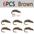 6pcs Brown