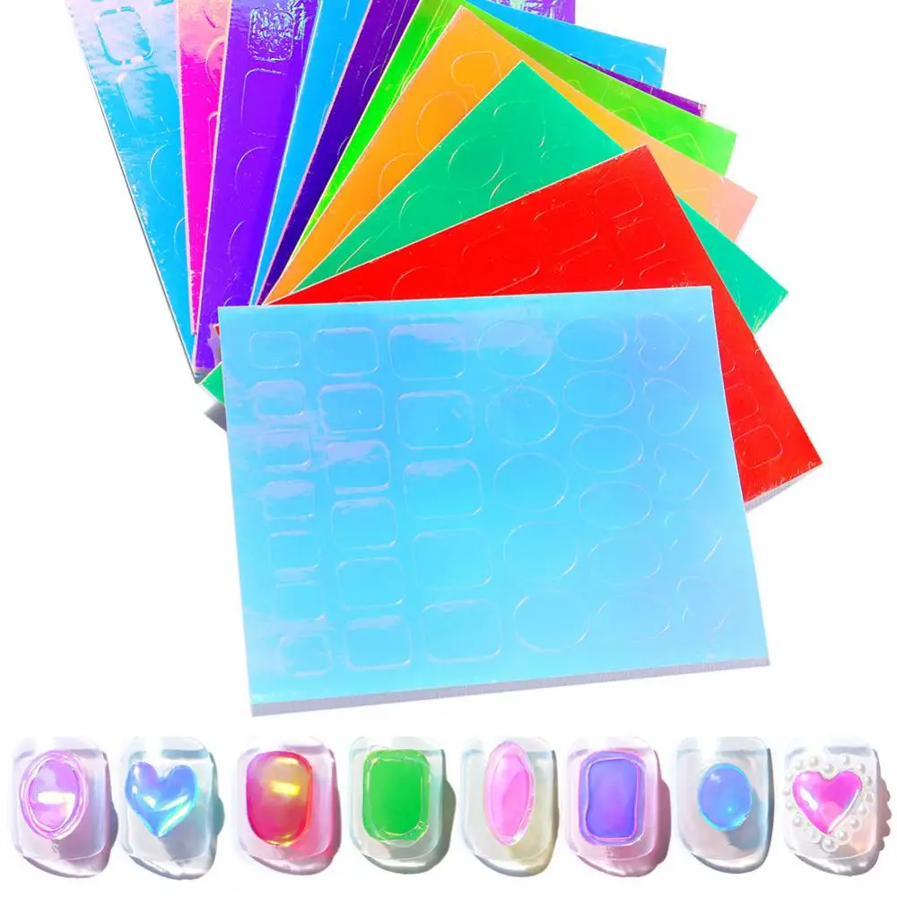 Papel de transferencia de celofán Aurora para decoración de uñas, joyería láser, papel de caramelo, bricolaje, japonés, colorido, grande - imagen 5