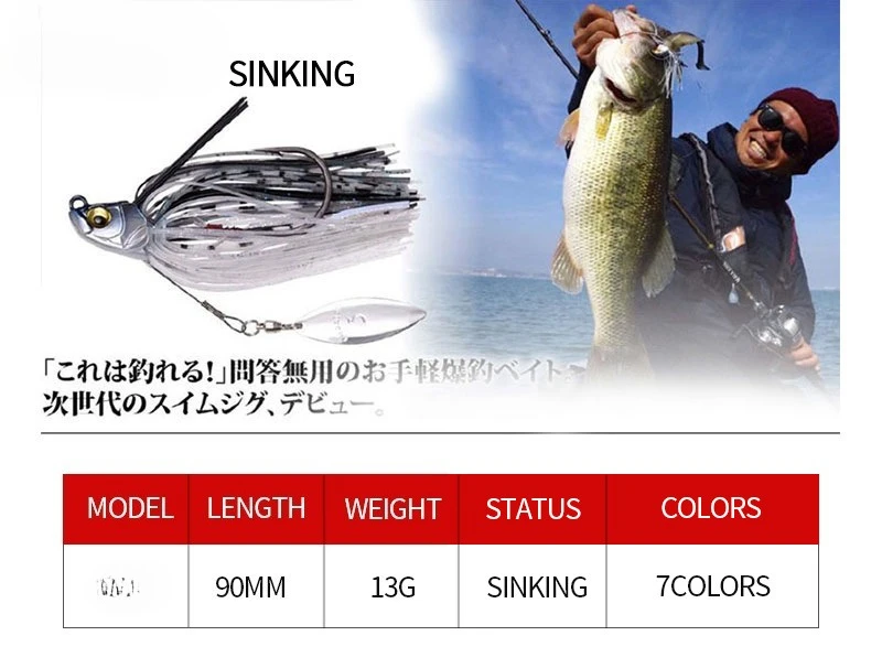 Spinnerbait 12,7g – Señuelo de alambre con falda para lubina y lucio - imagen 2