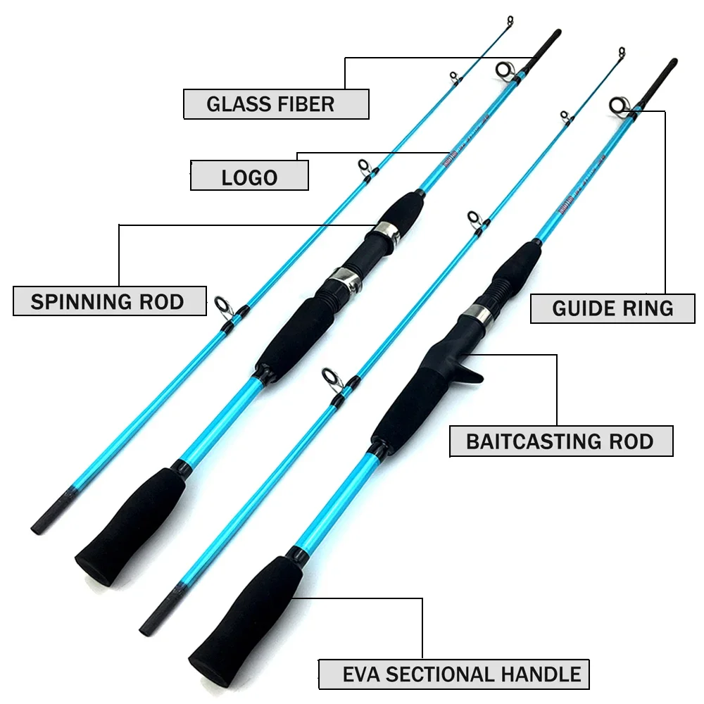 Explore el elegante diseño y la funcionalidad de estas cañas de pesca de alta calidad