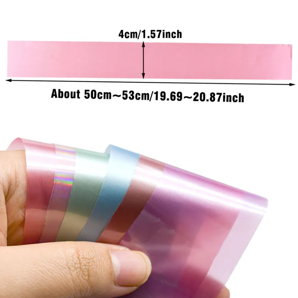 Mezcla de colores, 7 uds./14 Uds., 1,5x20 pulgadas, escamas de pescado con purpurina colorida, película nacarada, cinta para señuelos de pesca, atado de moscas y Material para hacer señuelos - imagen 4