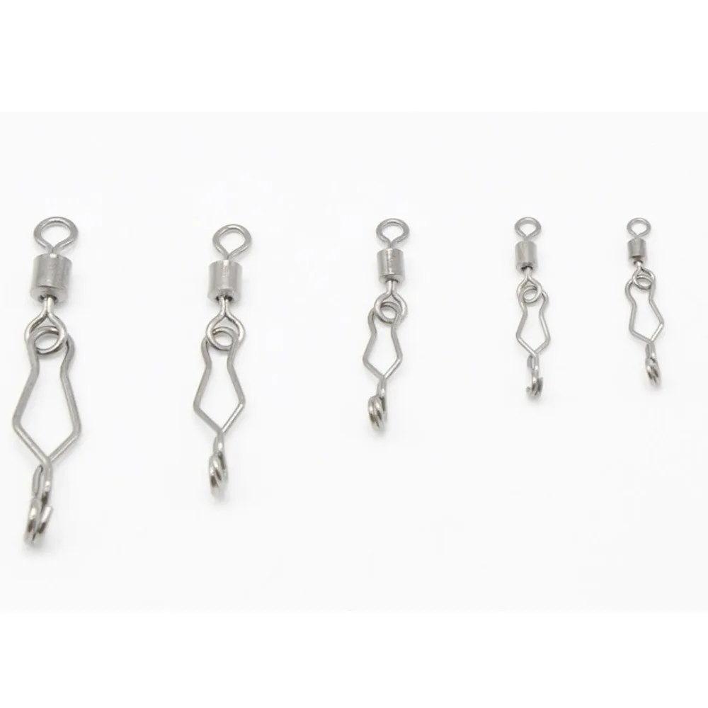 Clips cambio rápido pesca acero inoxidable barril giratorio salada