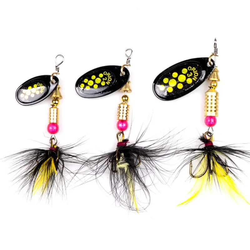 Cebo Swimbait Artificial, señuelo de pesca giratorio, Wobbler, cuchara para trucha, plantilla, cebo de pesca con mosca, señuelos duros de mar con anzuelos triples de plumas - imagen 5