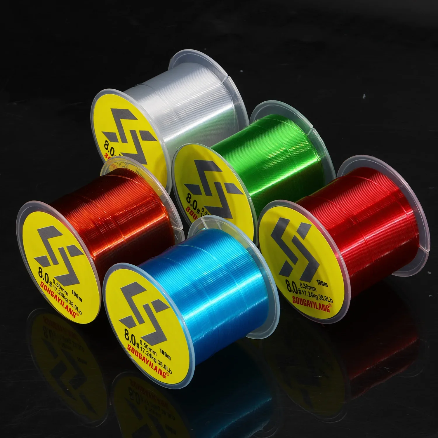 Sougayilang-sedal de pesca de nailon, monofilamento transparente de 100m y 500m, arrastre máximo de 17kg para pesca de carpa de lubina de agua dulce - imagen 3