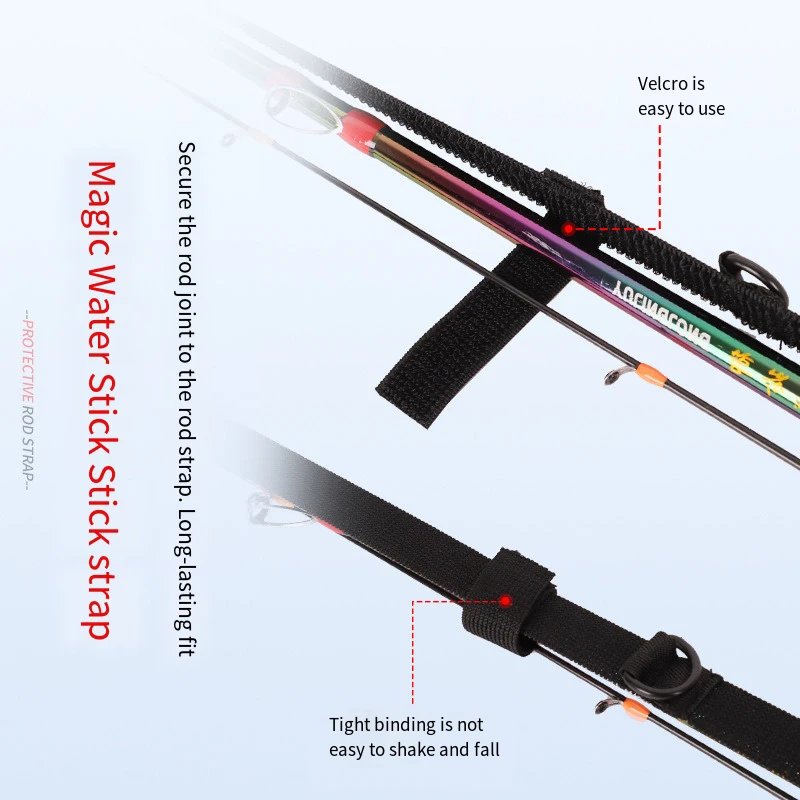 Bolsa de almacenamiento para caña de pescar, cinturón de hombro ajustable para caña de pescar, cinturón Protector de caña de pescar portátil, carrete, accesorios de pesca - imagen 3