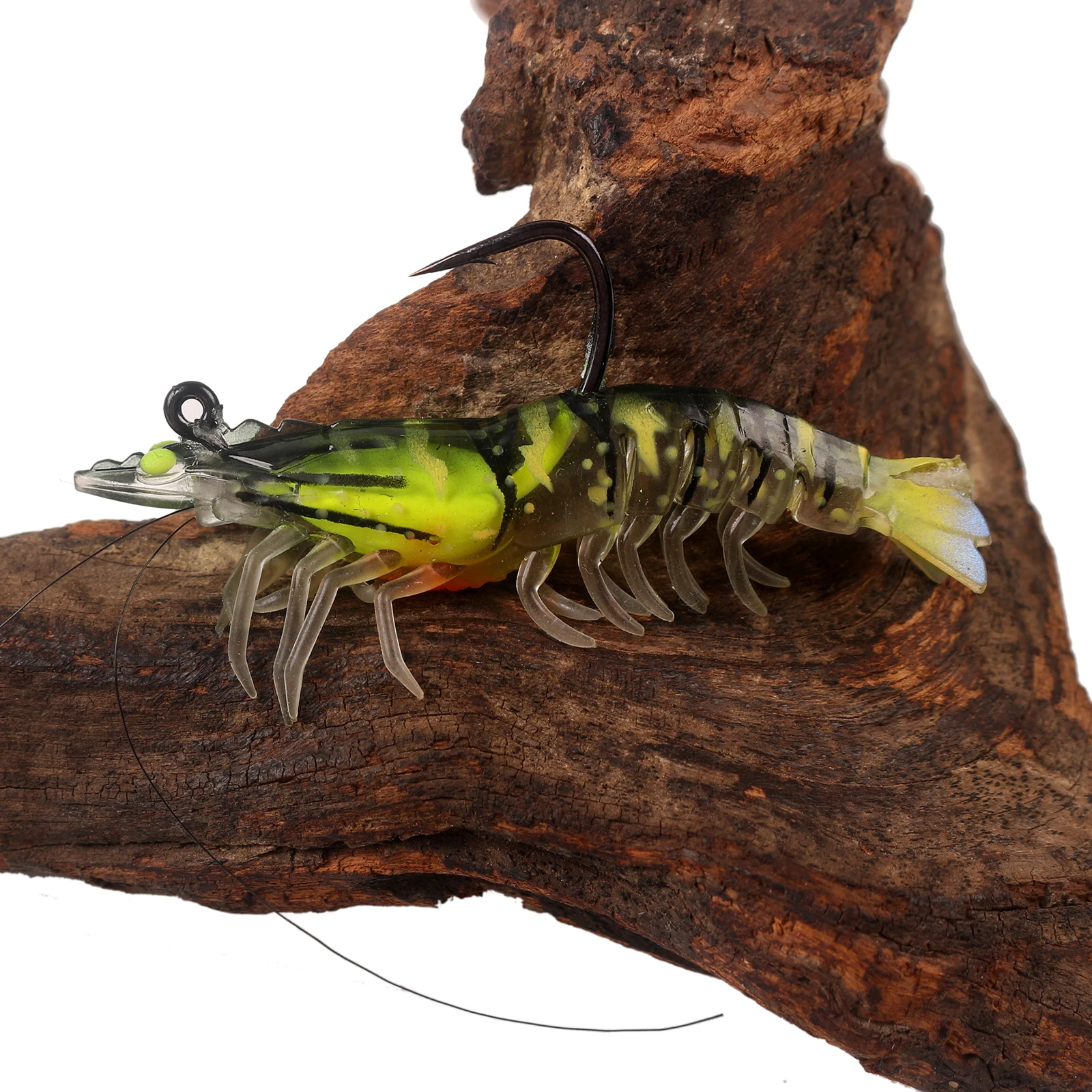 Camarones multiarticulados con plomo, cebo para corredor de carretera, gambas biónicas, camarones falsos, cebo suave, lubina de agua dulce, lubina, Mac español - imagen 4