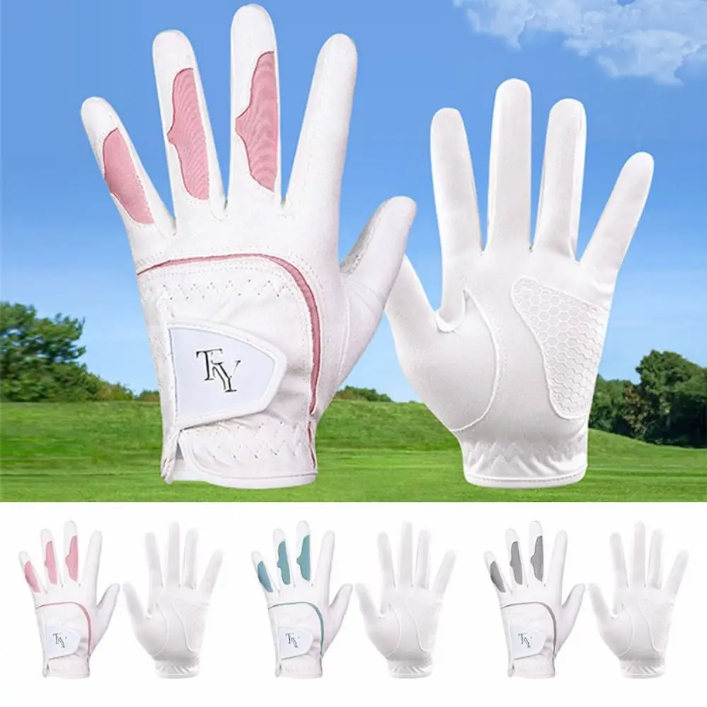 Guantes deportivos cómodos para mujer, guantes de Golf profesionales con dedos completos para mujer, manoplas de Golf transpirables antideslizantes, protección de palma - imagen 2