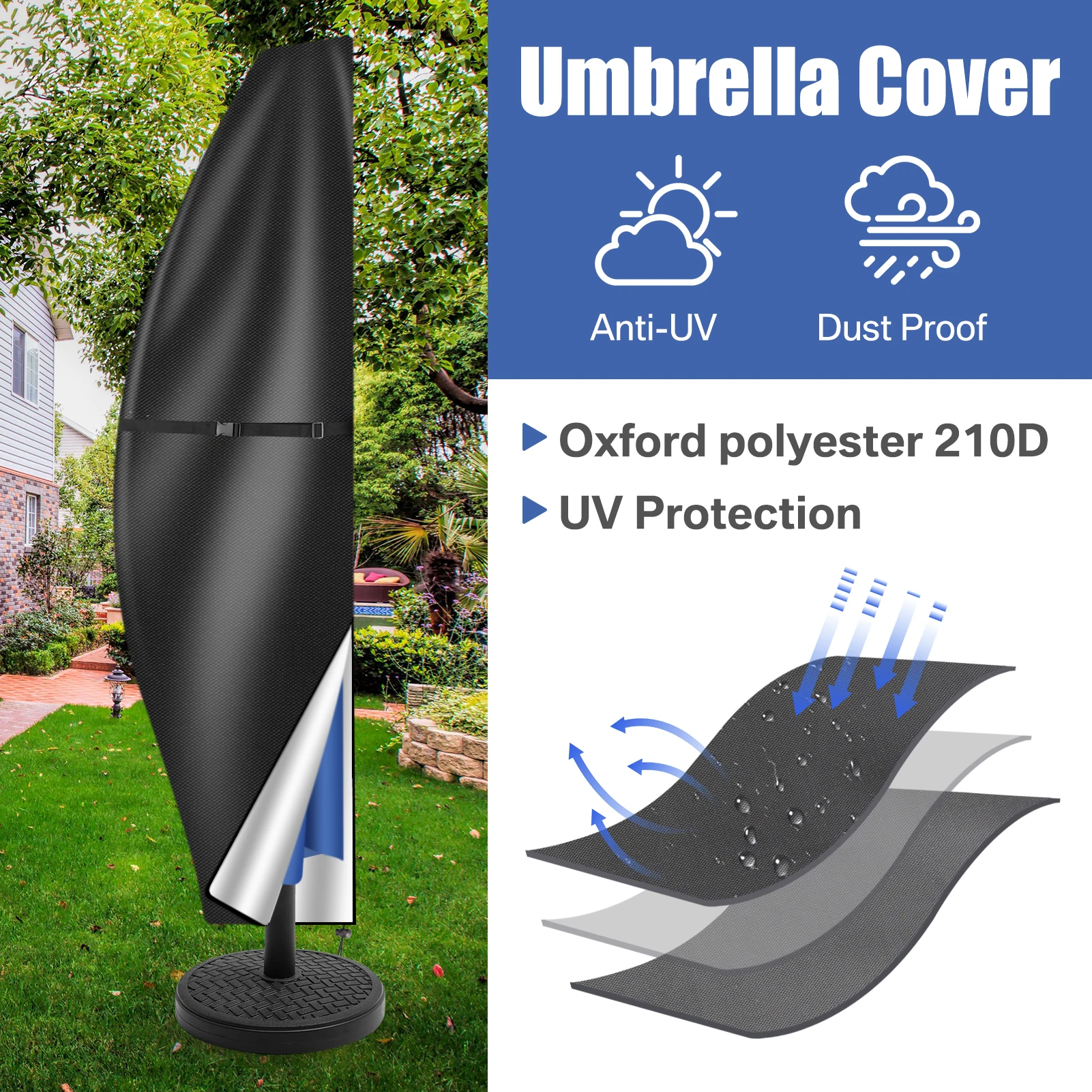 Funda impermeable para sombrilla de pesca estilo banana - imagen 3