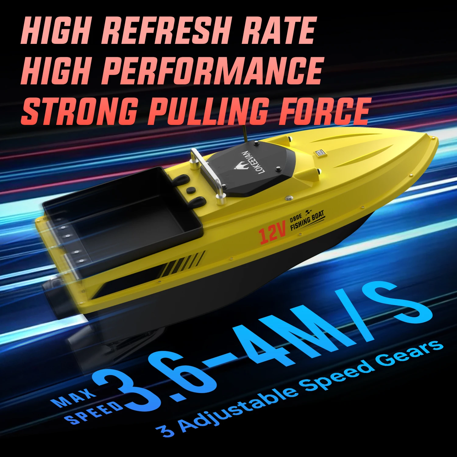 Bote Cebador D80E GPS Dual con Sonar y Sensor de Profundidad
