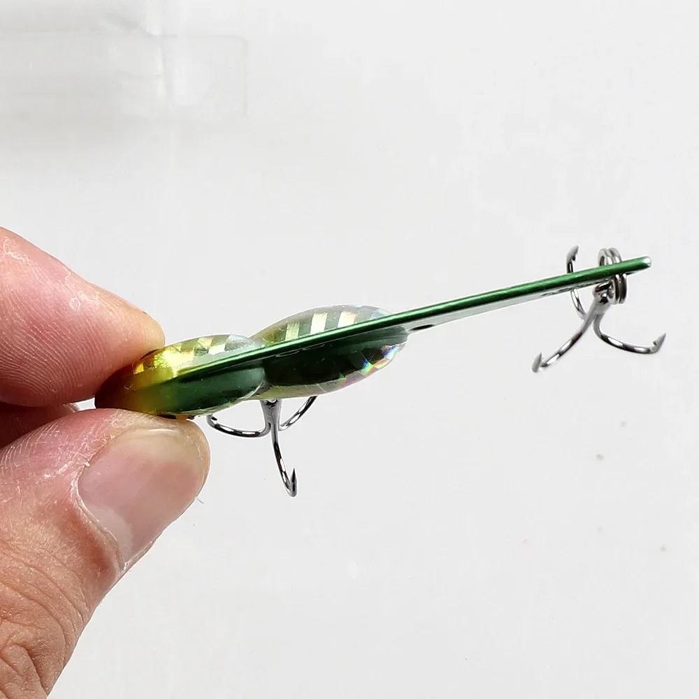 Señuelo de cuchara de plantilla de pesca, cebo de hoja de Metal VIB, Crankbait para trucha, lubina, salmón, 5g, 7g, 10g, 14g - imagen 5