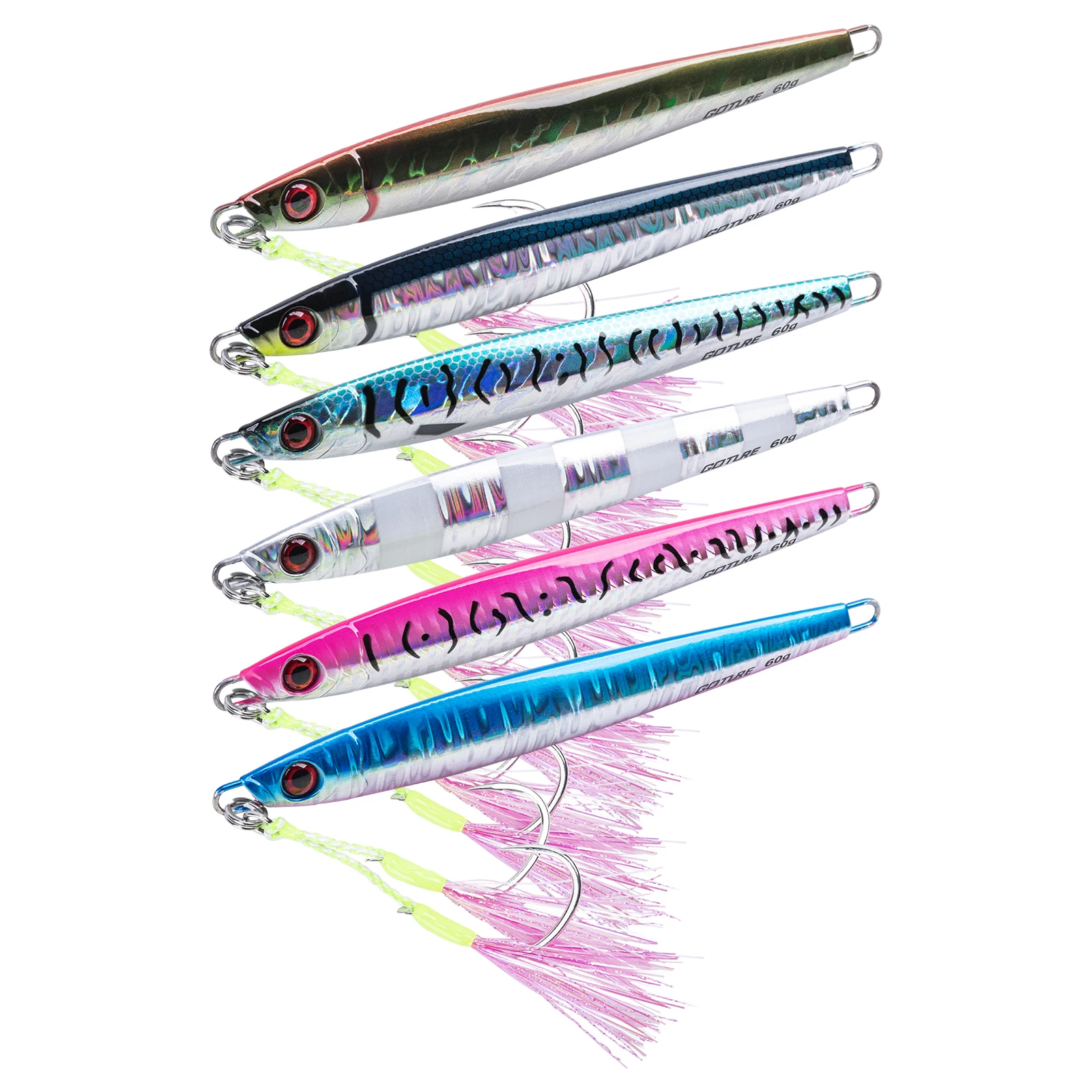 Señuelo Metal Jig Goture con anzuelo auxiliar para agua salada - imagen 5