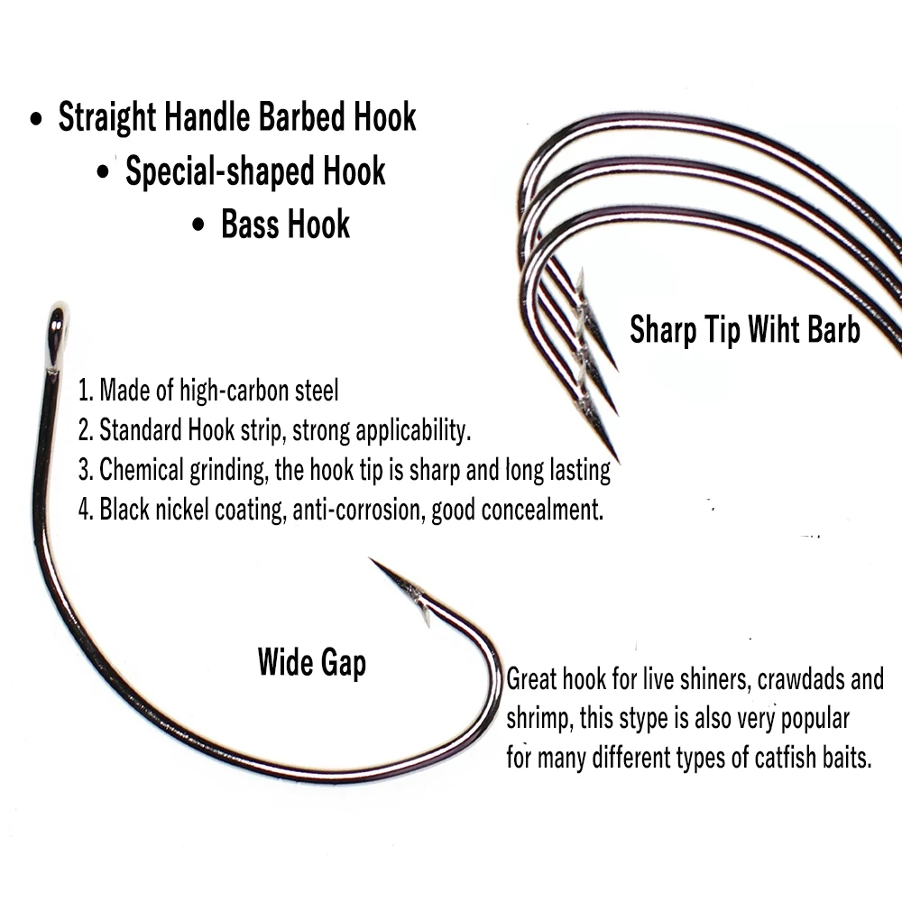 Wifreo-anzuelos de pesca con púas de 100 piezas, señuelo vivo de agua salada y dulce, aparejos de pesca de lubina - imagen 3