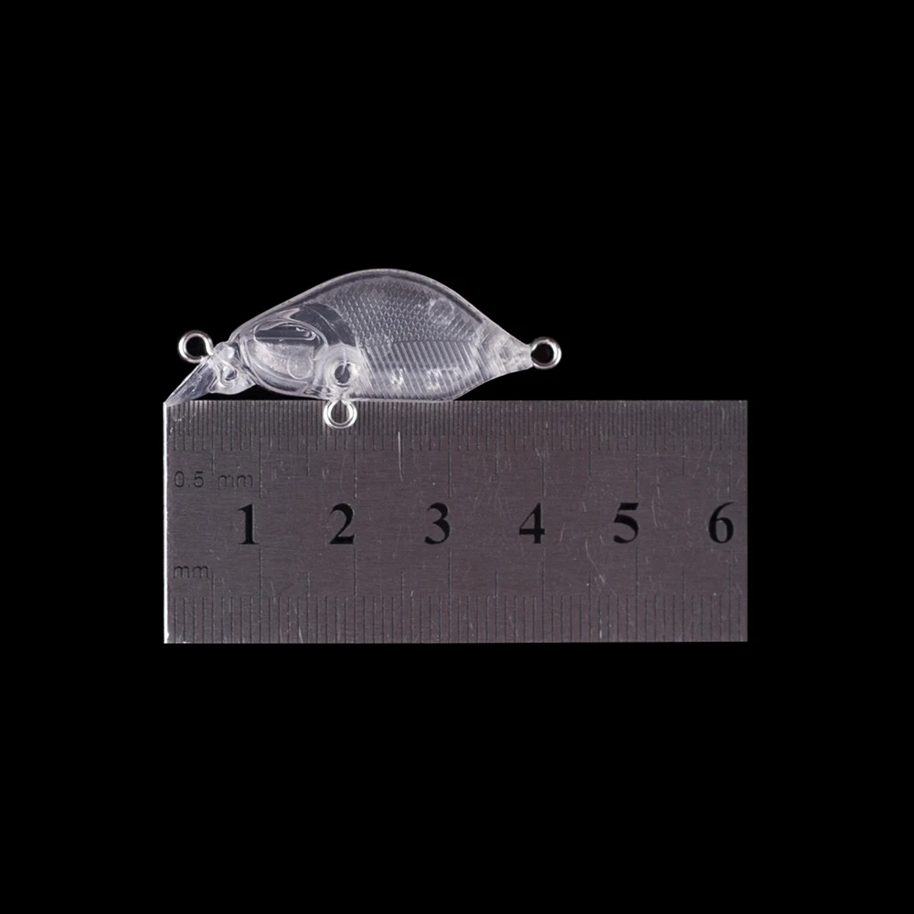 Hanlin-Mini Señuelos de Pesca Crankbait sin pintar, cebo Artificial de plástico duro que se hunde, aparejos de lubina en blanco, bricolaje, 4cm, 3g, 10/20 piezas - imagen 2