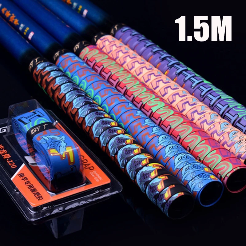 Enrollados antideslizantes sobre mango de bicicleta para caña de pescar, cinta de agarre para murciélagos de béisbol, banda antideslizante, banda para el sudor de bádminton absorbente para el sudor