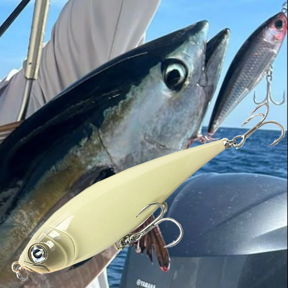 Señuelo de trucha de agua salada de 13cm y 48g, Jekbait de fundición larga, lápiz de Pesca, atún, lubina, pececillo, Wobblers, cebo Twitch costero 3D, Señuelos de Pesca - imagen 3