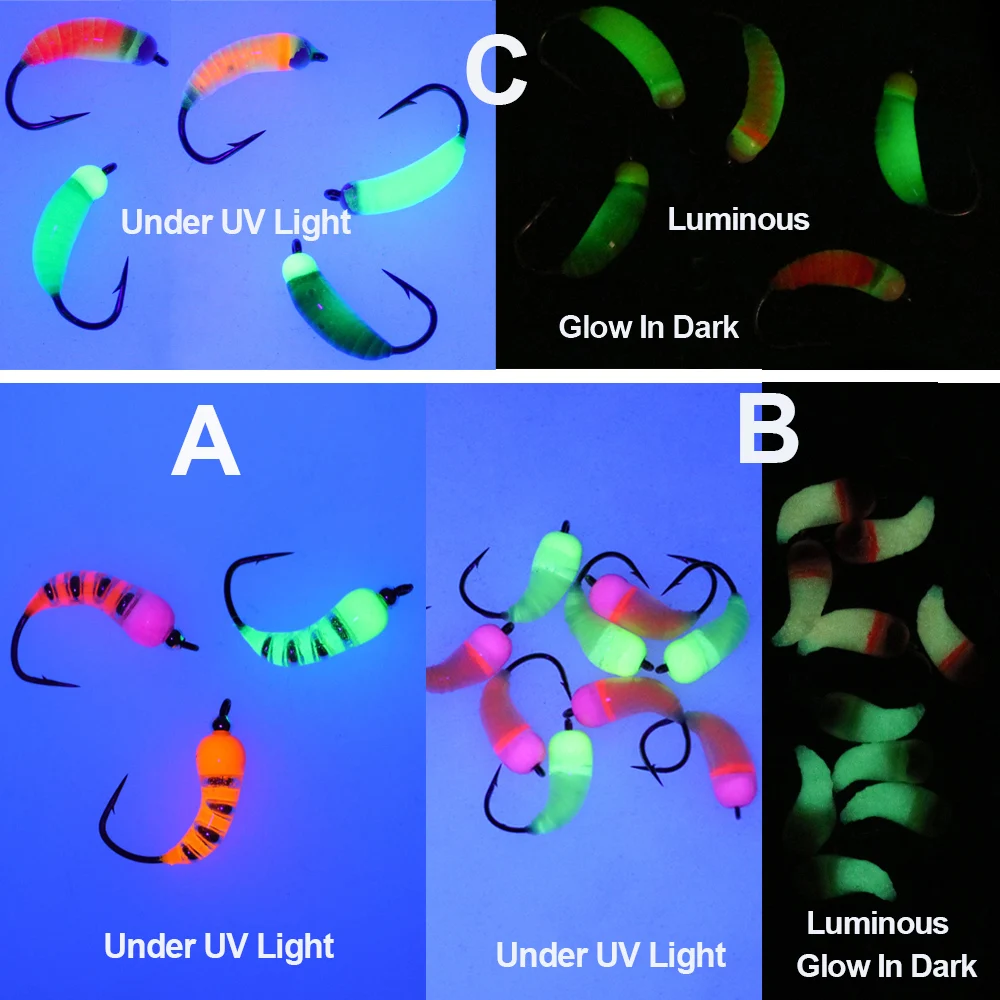 ICERIO Señuelo para pesca en hielo UV — Trucha, lubina, carpa - imagen 3