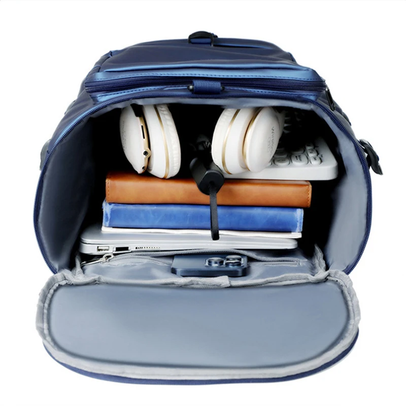 Mochila de pesca con bolsillo para zapatos, para viajes al aire libre, senderismo, Camping, desplazamientos, bolso de hombro, bolso de viaje de corta distancia seco y húmedo - imagen 4