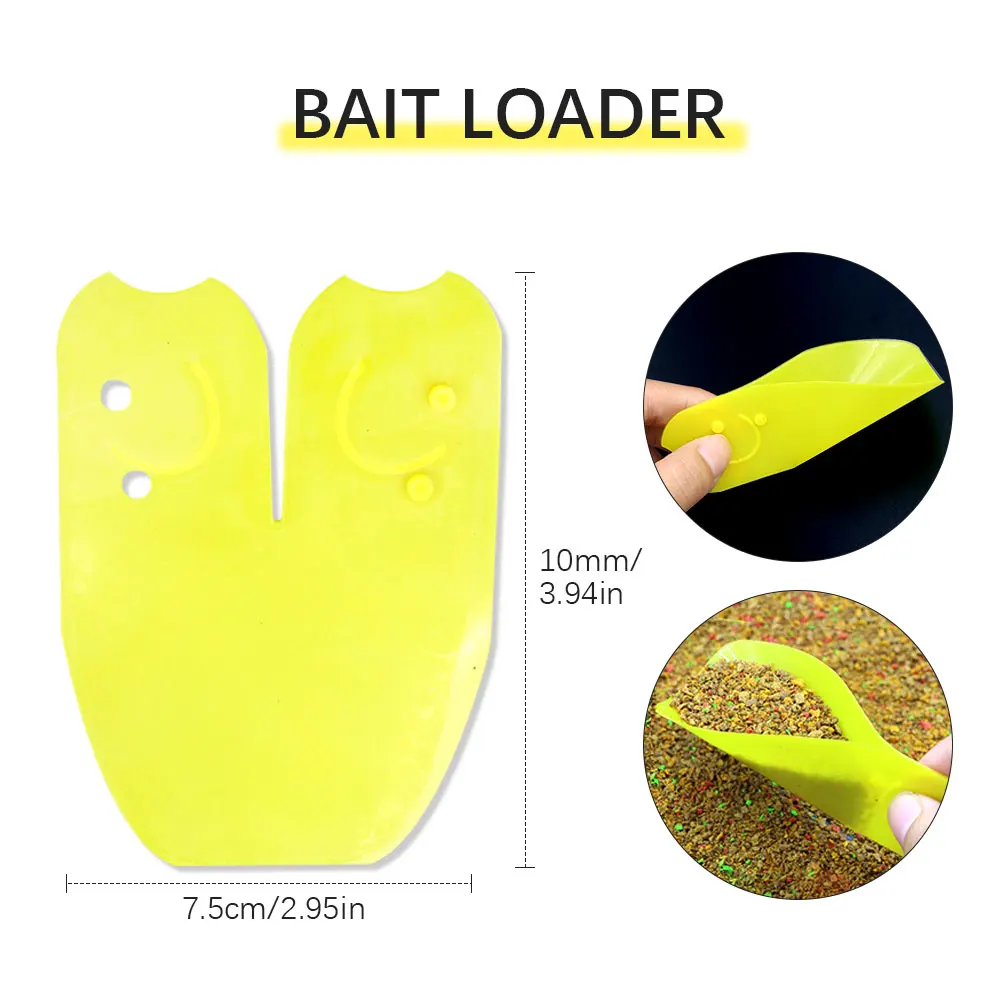 Bolsa de PVA soluble en agua, Kit de malla de PVA de fusión rápida con cargador de cebo, herramienta de pesca para alimentador de método, aparejo de carpa, aparejos lanzadores de cebo, 50 Uds. - imagen 4