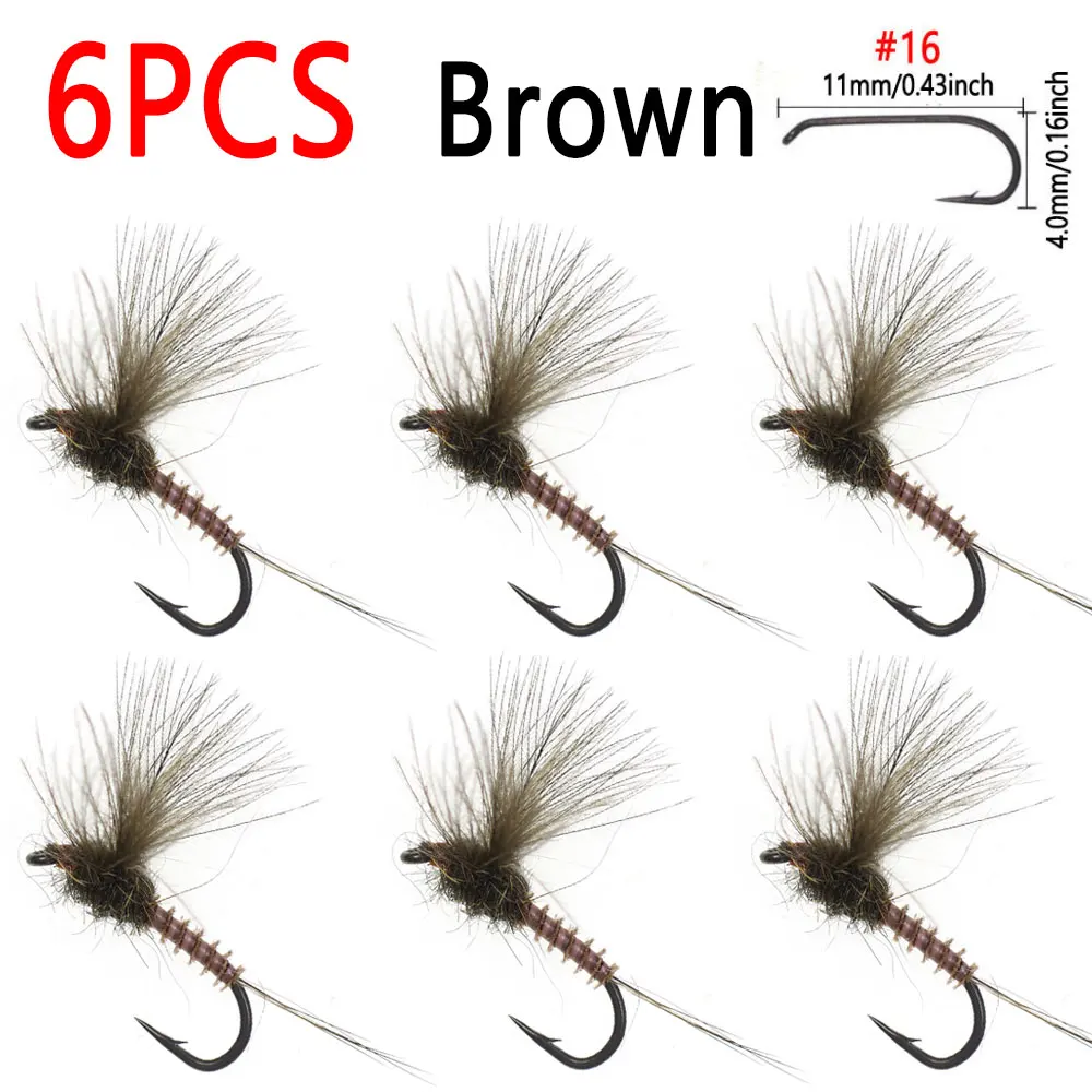 6pcs Brown