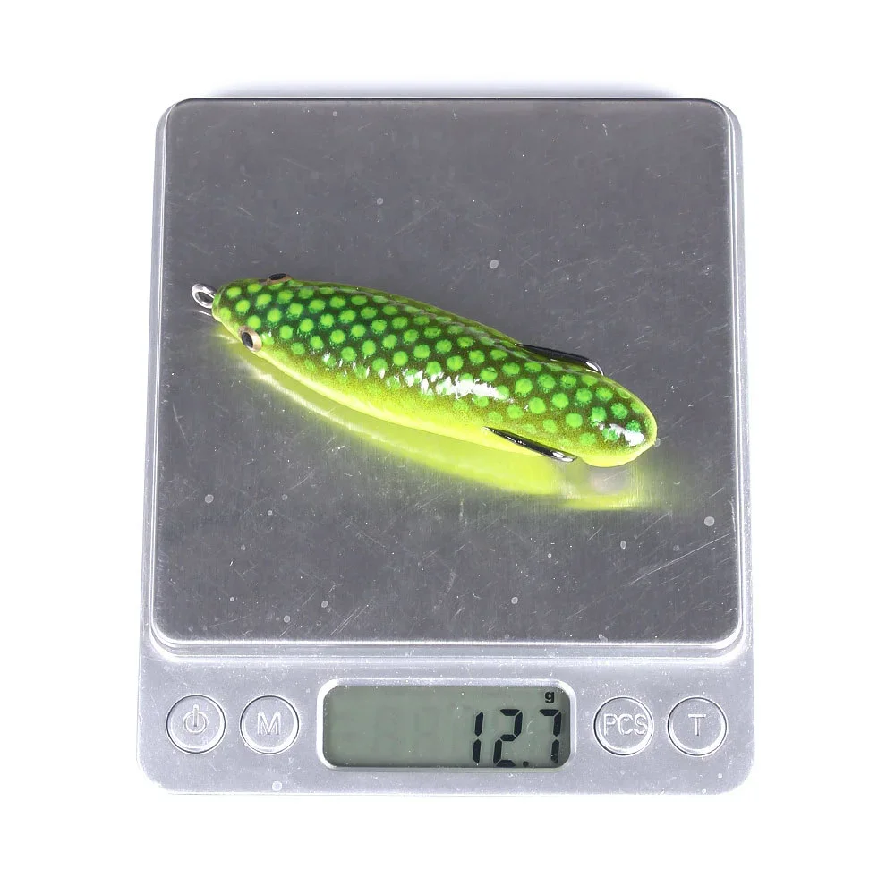 Señuelo de pesca con cebo de rana, cebos blandos artificiales flotantes de 14g/85mm, cuchara de rana, Wobbler de sapo, Crankbait Topwater, cebo de silicona atractivo - imagen 5