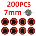 200pcs red 7mm