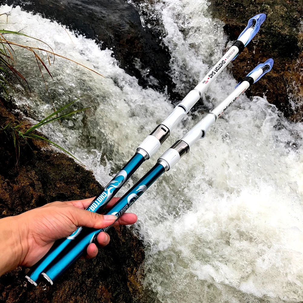 3,6 M 4,5 M 5,4 M 6,3 M 7,2 M caña de pescar telescópica de carbono caña ultraligera peso de cebo 10-50G carpa viaje océano caña de pescar - imagen 2