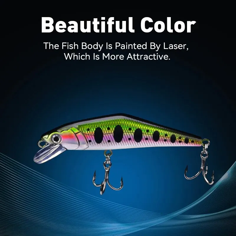 LEYDUN-señuelo de Pesca japonés, cebo duro Artificial para lubina, perca, Lucio, salmón, trucha, 63mm, 8g - imagen 3