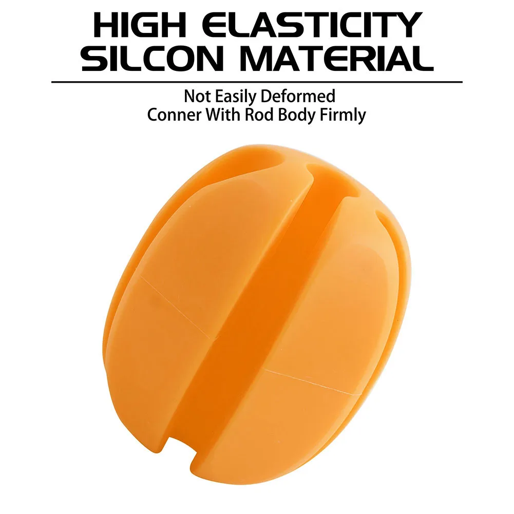 Correas de soporte de caña de pescar de silicona, aparejos de pesca ligeros de 5 agujeros, 6 piezas, accesorios de pesca - imagen 4