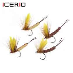 ICERIO Mosca seca Ala Amarilla Mayfly - Espuma para trucha