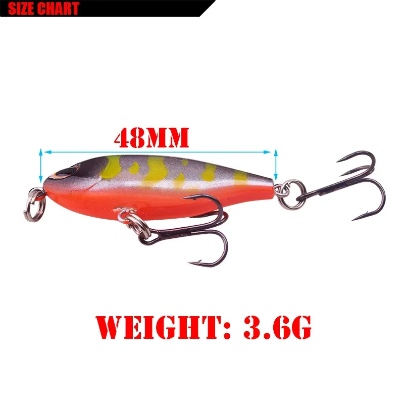Señuelo de pesca Crankbait, 1 unidad, 4,8 cm, 3,6g, aparejos artificiales, cebo duro, carpa, lubina, Wobblers, Japón, pececillos que se hunden, señuelos de peces - imagen 2