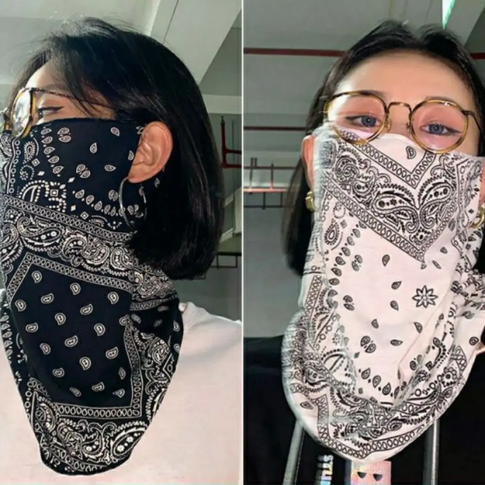 Máscara de sol de verano para hombres y mujeres, máscara de seda de hielo con orejas colgantes, Anti ultravioleta, protección de cuello de media cara, conducción, hilo facial - imagen 3