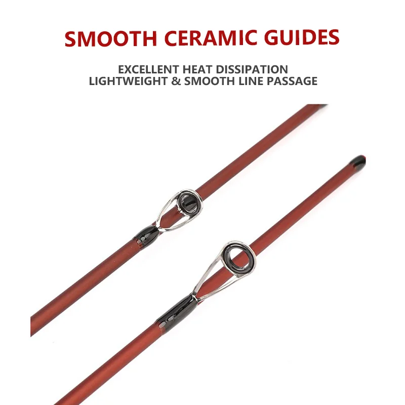 Caña de pescar con mosca ligera Mavllos, caña de pescar giratoria de microcasting ligera con punta UL de 1,4 M de 4 secciones para lubina de agua dulce - imagen 4