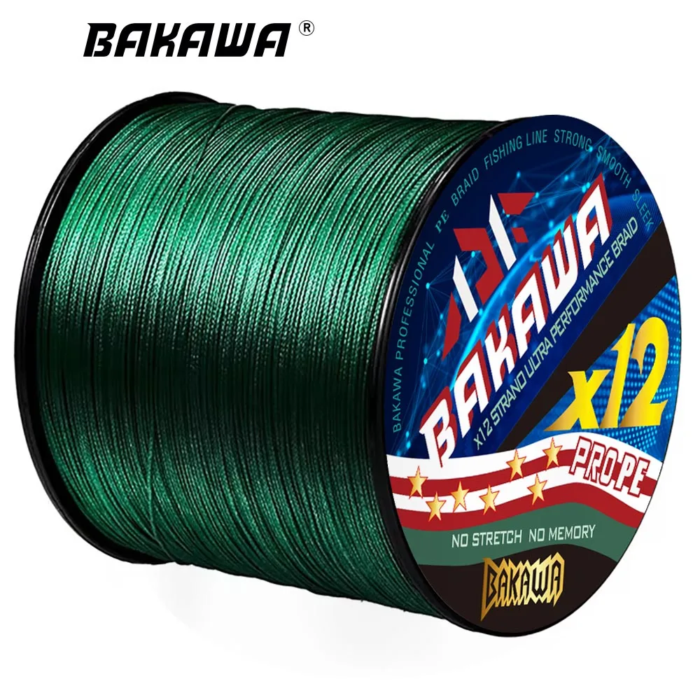 BAKAWA Braided Fishing Line 12 Strand 100M 300M 500M 1000M Multifilament PE Weave Sea Freshwater Extreme Japan Carp Thread Pesca - imagen 3