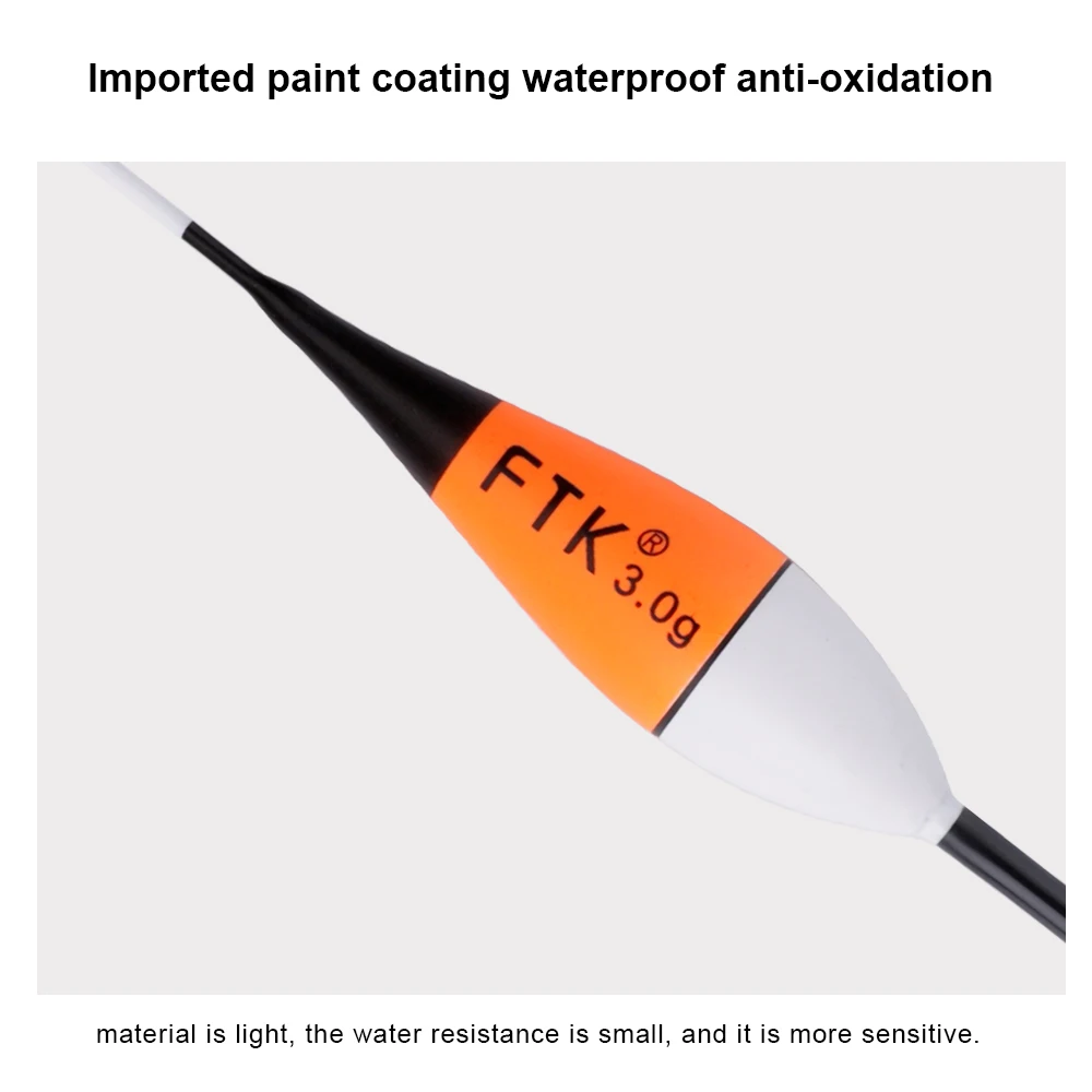 FTK 10 Uds flotador de pesca 2g 3g 5g Barguzinsky flotador de abeto Bobber boya Vertical de cola larga para accesorios de pesca de carpa aparejos 2023 - imagen 5
