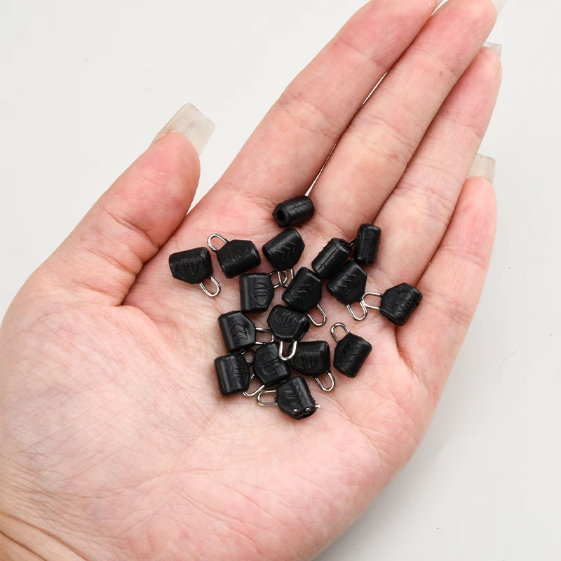 10 Uds. Conector de flotador, plomo de pesca, Clip antideslizante, anillo a presión, hebilla deslizante de peso para peces, accesorios para líneas de pesca trenzadas - imagen 4