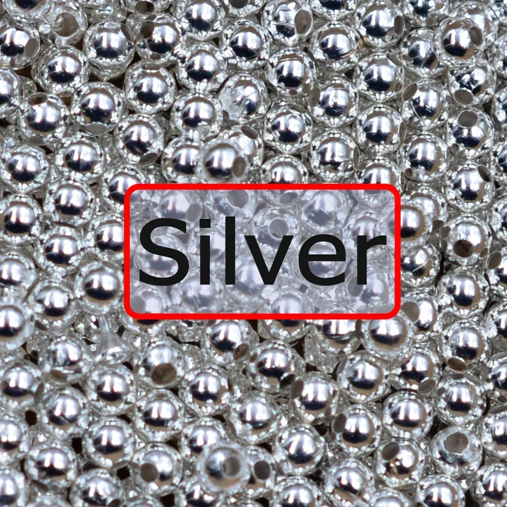 MNFT 500 Uds 3,2mm/4,0mm moscas de pesca cabeza de ninfa cuentas de hierro Material de atado de moscas dorado y plateado - imagen 5