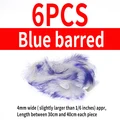 6PCS Blue Barred