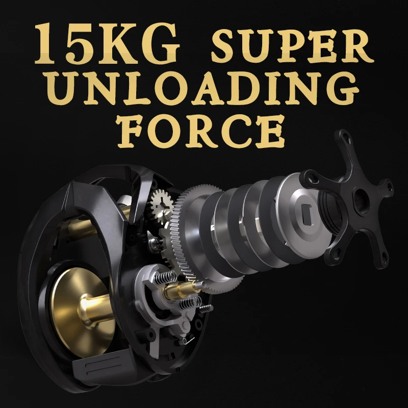 D1-High-Speed-carrete de pesca largo para agua salada, arrastre máximo 8 + 1, Baitcasting, 15KG, relación de transmisión 6,4: 1, SW300 - imagen 3