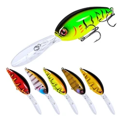 1 Uds. Señuelo de Pesca con manivela Wobblers 17,5g 11,5 cm pececillo de buceo profundo cebo duro de plástico Artificial Crankbait Bass Pike aparejos de Pesca