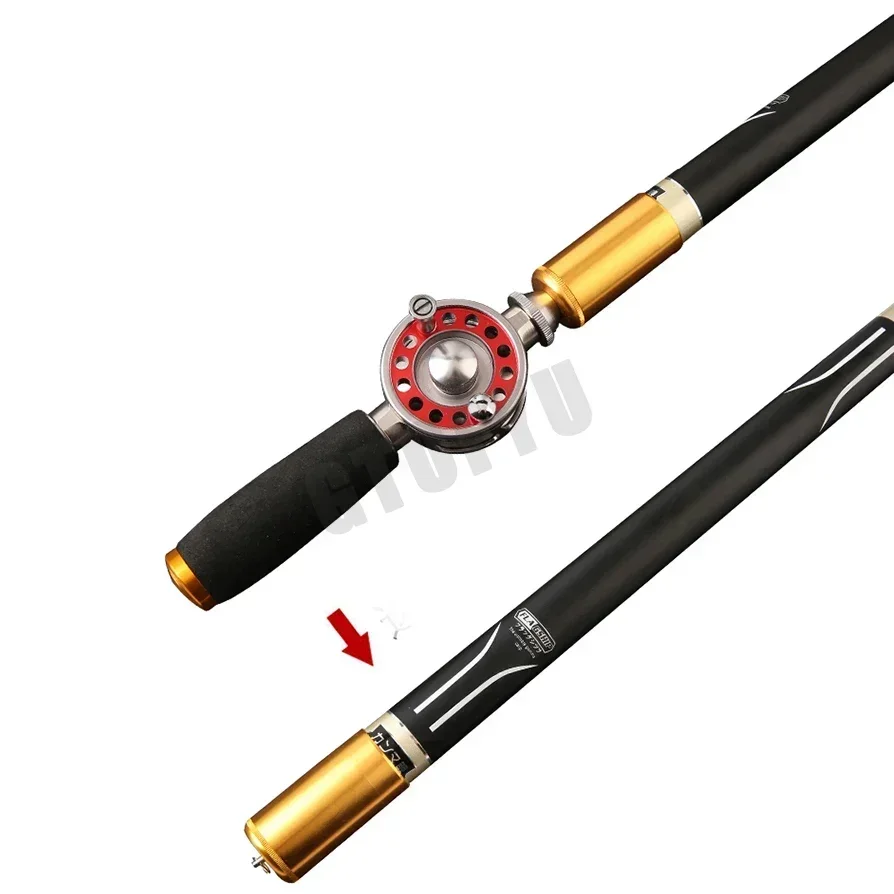 Caña de pescar telescópica de fibra de carbono dura, 4,5 M/5,4 M/6,3 M/7,2 M/8,0 M, posición ajustable, súper ligera y larga - imagen 5