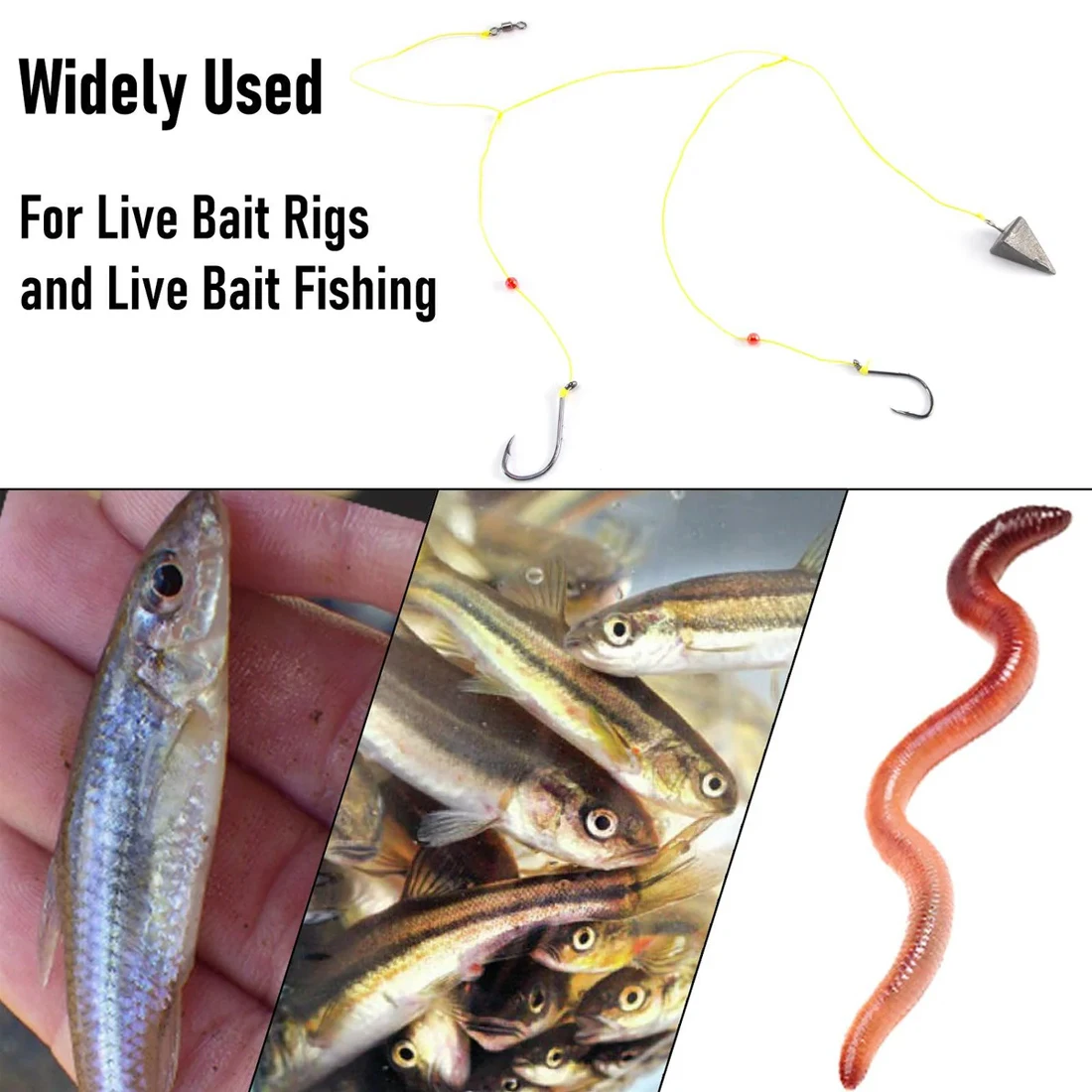 Anzuelo de pulpo de 9KM, anzuelos de pesca con gusanos, 50 ~ 200 Uds., acero rico en carbono para agua dulce y salada - imagen 3